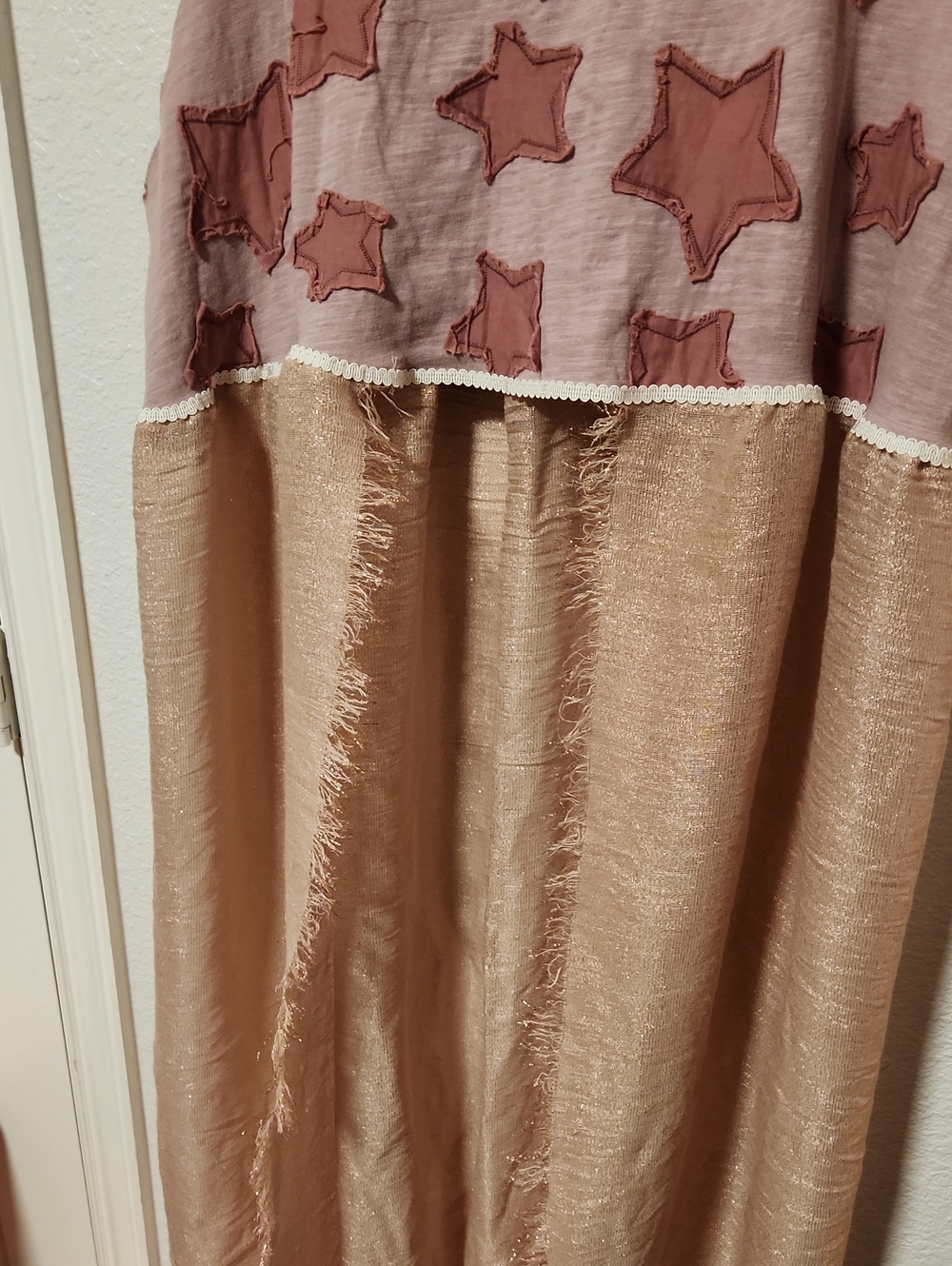 225.Upcycled Bohemian Oversized Star  Beach Cover-Up Dress - Picture 3 of 5
